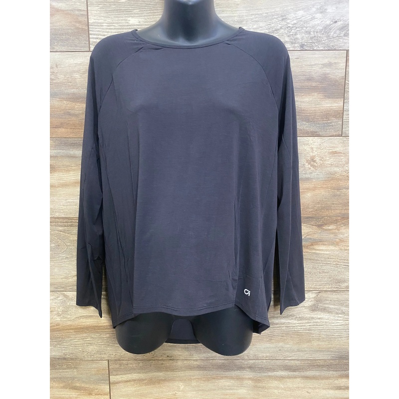NWOT Gap Maternity Breathe Long Sleeve Shirt Black sz Large Black Maternity Large