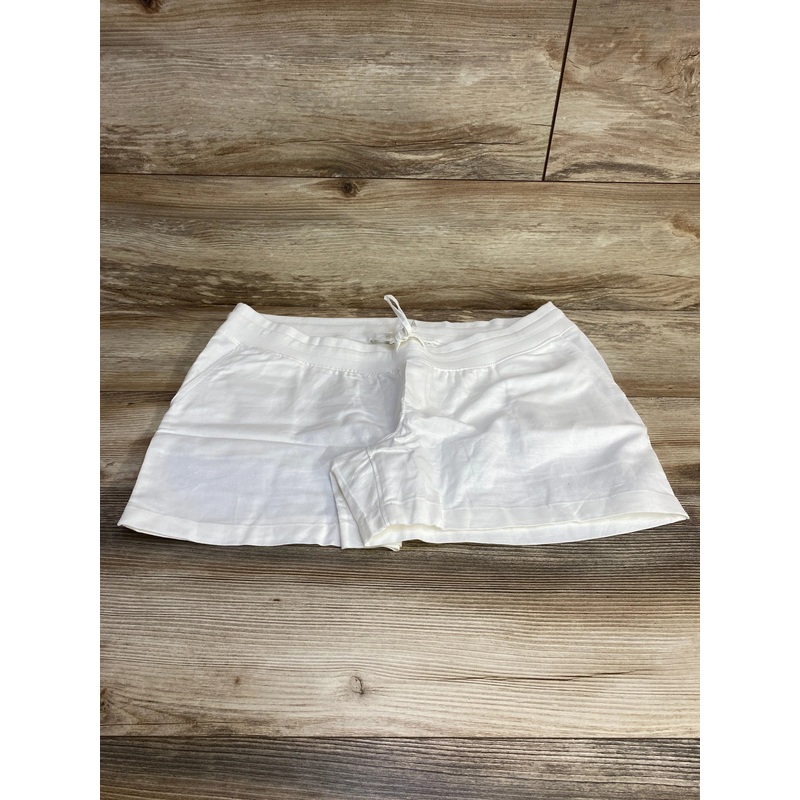 NWOT Gap Maternity Linen-Cotton Shorts White sz Large White Maternity Large