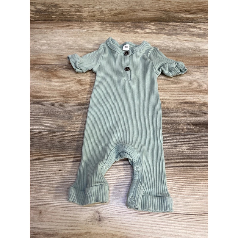 Ribbed Henley Romper Green sz 3m Green 3m