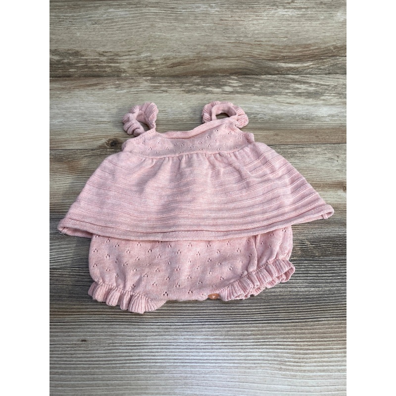 Stitch & Bean Knit Pointelle Romper Pink sz 0-3m Pink Newborn