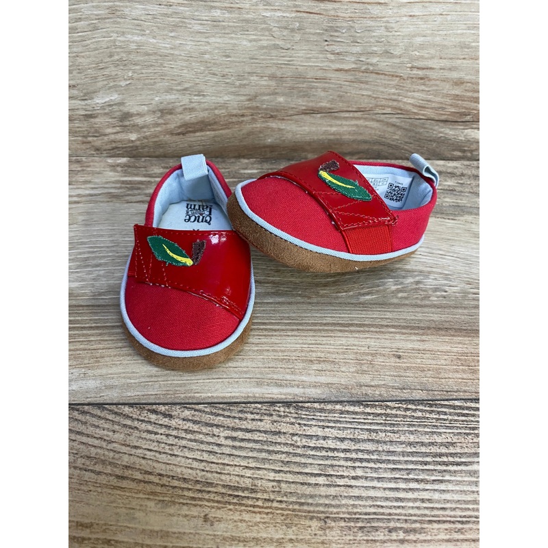 TOMS X Once Upon A Farm Alpargata Crib Shoes Red sz 3c