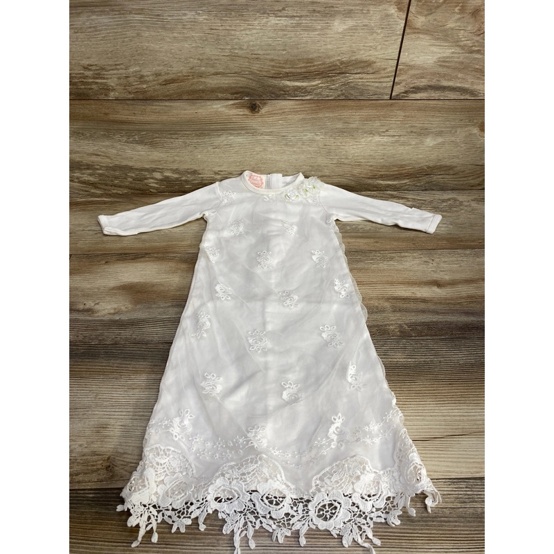 Baby Biscotti Lace Christening Gown White sz 3-6m White 3m