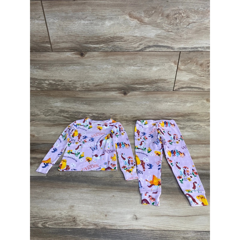 Books To Bed Purple Uni the Unicorn Pajama Set sz 2T Purple 2T