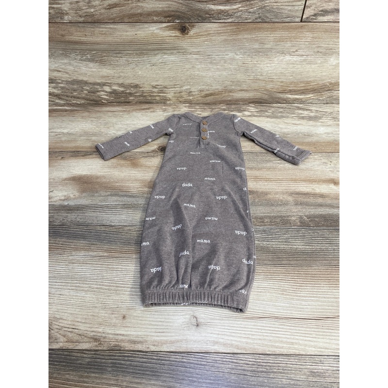 Carter’s Henley Gown Brown sz Preemie Brown Preemie