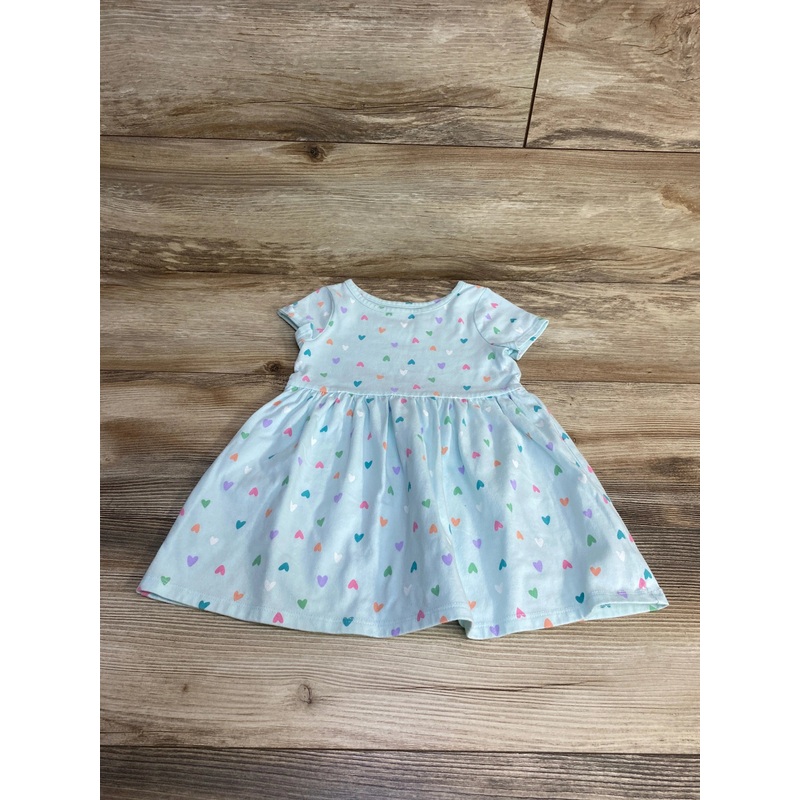 Cat & Jack Heart Print Dress Blue sz 2T Blue 2T