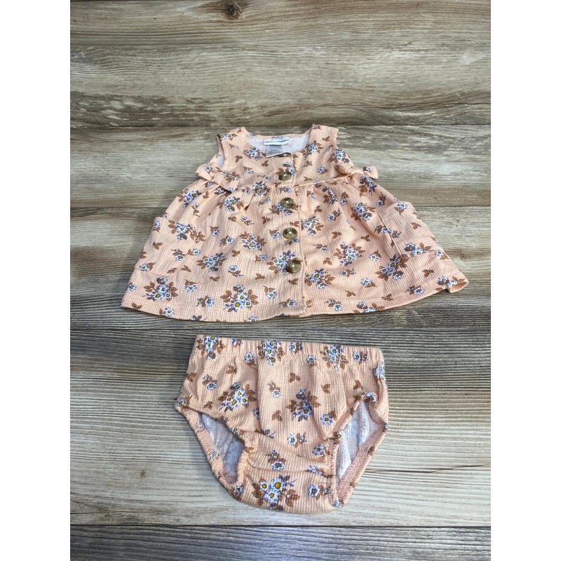 Daisy Fuentes 2pc Floral Dress & Bloomers sz 3-6m Pink 3m