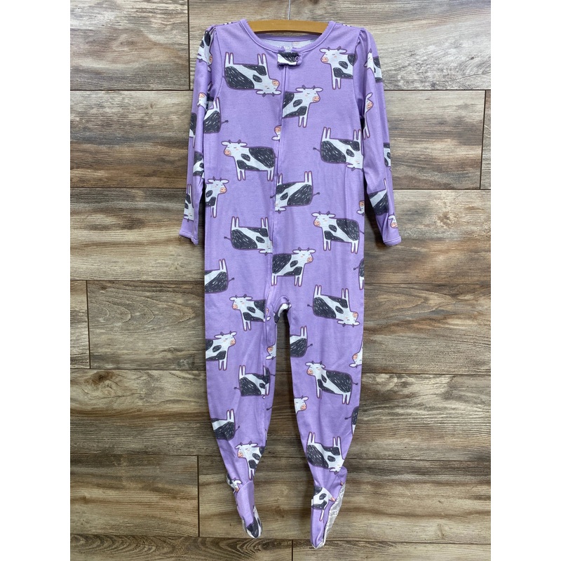 Just One You Cow Print Sleeper Purple sz 5T Purple 5T