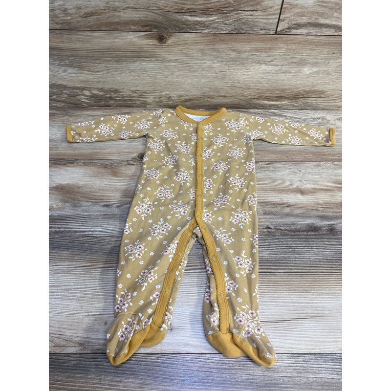 Little Planet Floral Sleeper Brown sz 9m Brown 9m