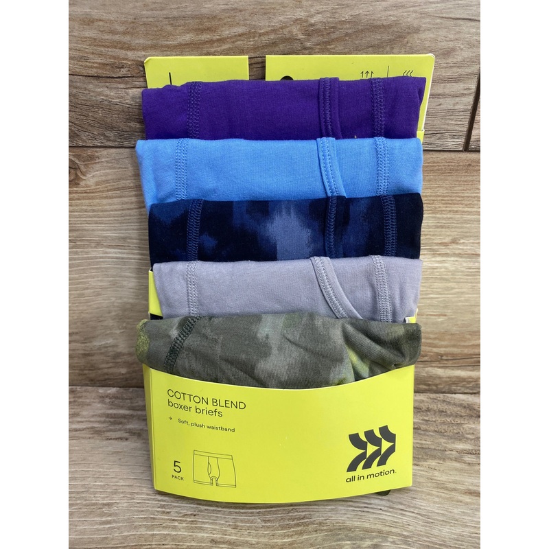 NEW All In Motion 5pk Boxer Briefs sz 12-14