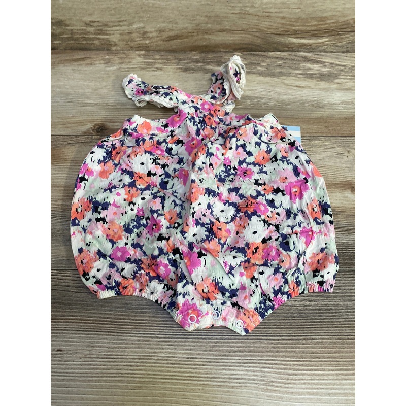 NEW Cat & Jack Flutter Sleeve Romper Pink sz 0-3m Multicolor Newborn