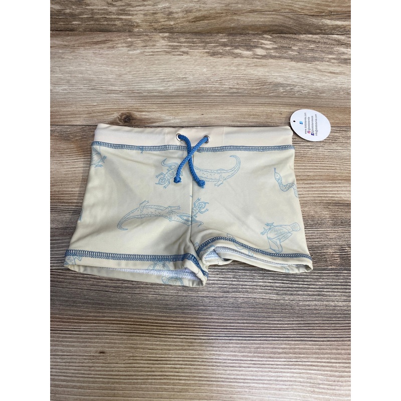NEW Dot Dot Smile Animal Print Swim Shorts sz 3-4T Beige 3T