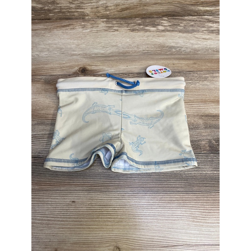 NEW Dot Dot Smile Animal Print Swim Shorts sz 5/6 Beige 5T