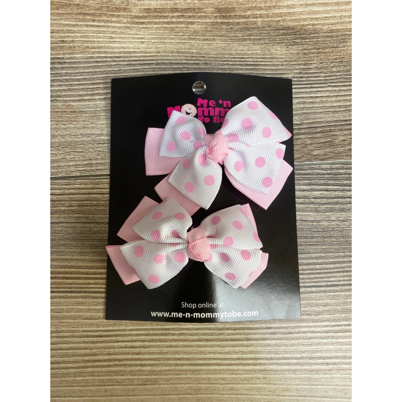 NEW Double Layer Polka Dot Bows, 2pk