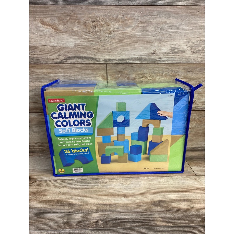 NEW Lakeshore Calming Colors Giant Soft Blocks, 26pc