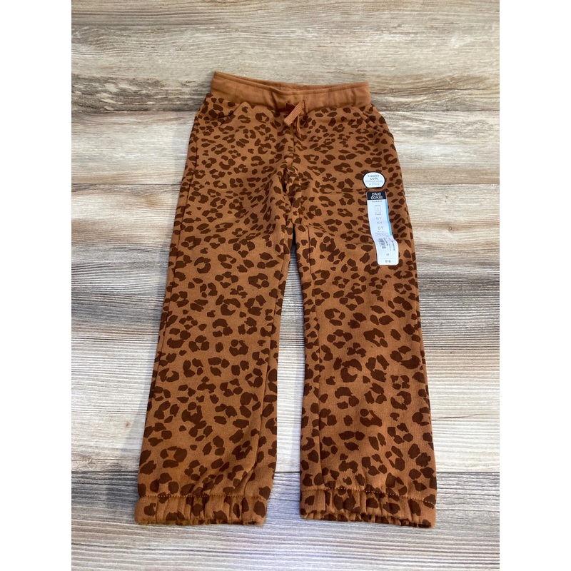 NEW Okie Dokie Brown Leopard Print Jogger Pant sz 5T Brown 5T