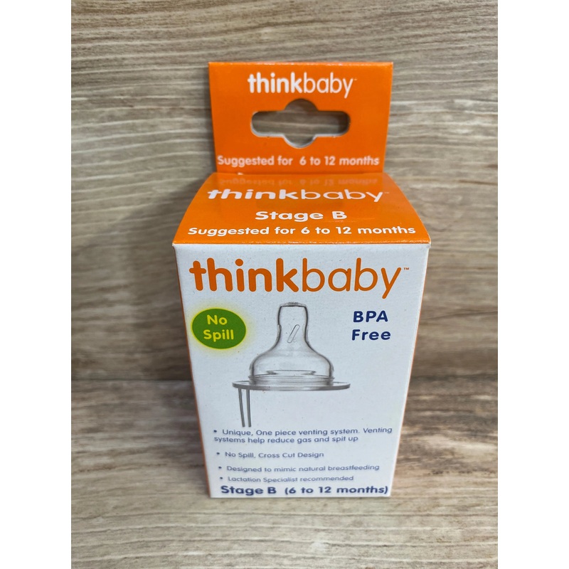 NEW THINKBABY Nipples Stage B with Venting 6-12m
