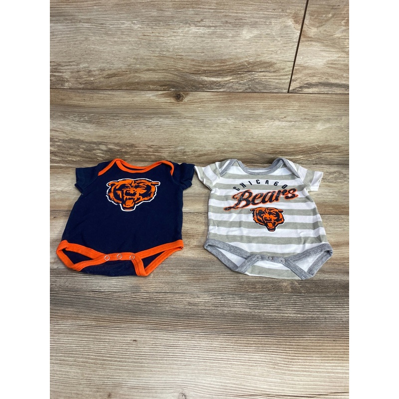 NFL 2pk Chicago Bears Bodysuits White/Navy sz 0-3m White Newborn
