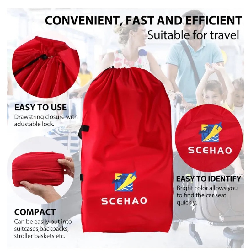 Scehao Blue Stroller Bag for Airplane
