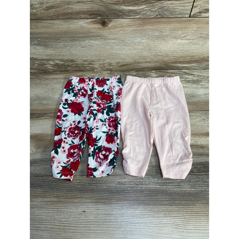 Bundles 2pk Leggings Pink/White sz 3-6m Pink 3m
