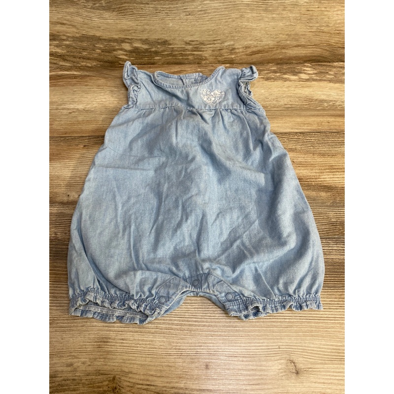 Carter’s Embroidered Chambray Romper Blue sz 18m Blue 18m