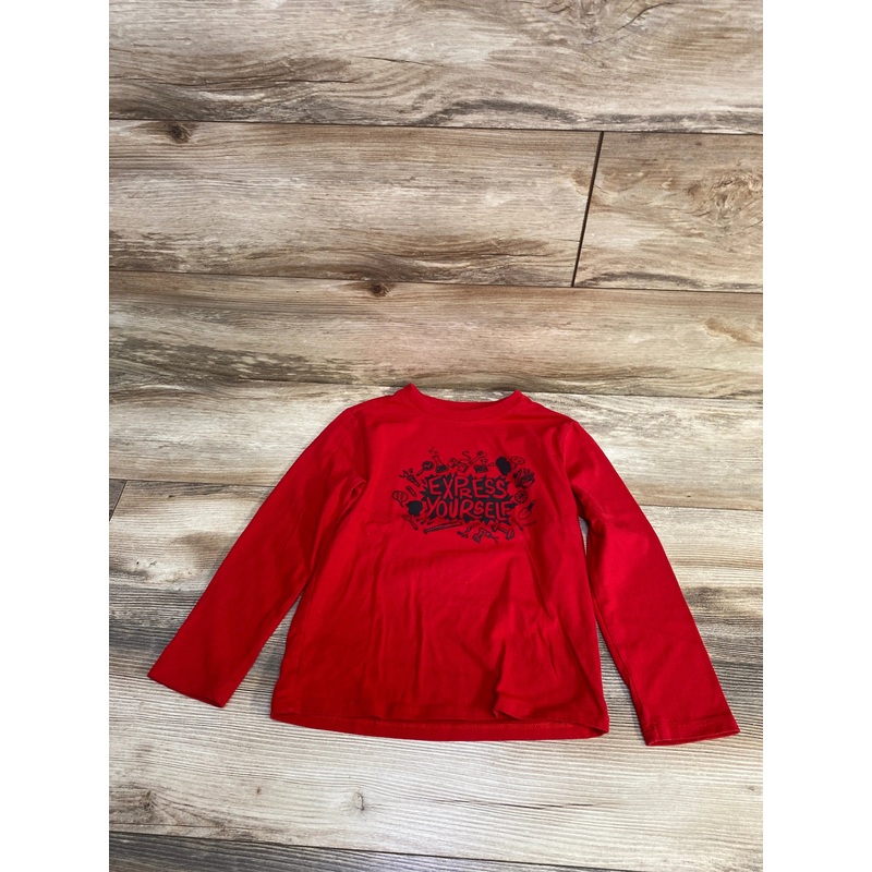 Cat & Jack Express Yourself Shirt Red sz 4-5T Red 4T