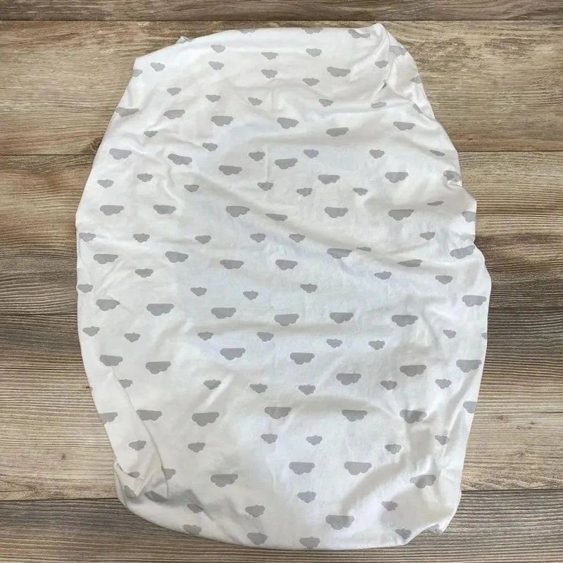 Changing Pad Cover Clouds Print White Used