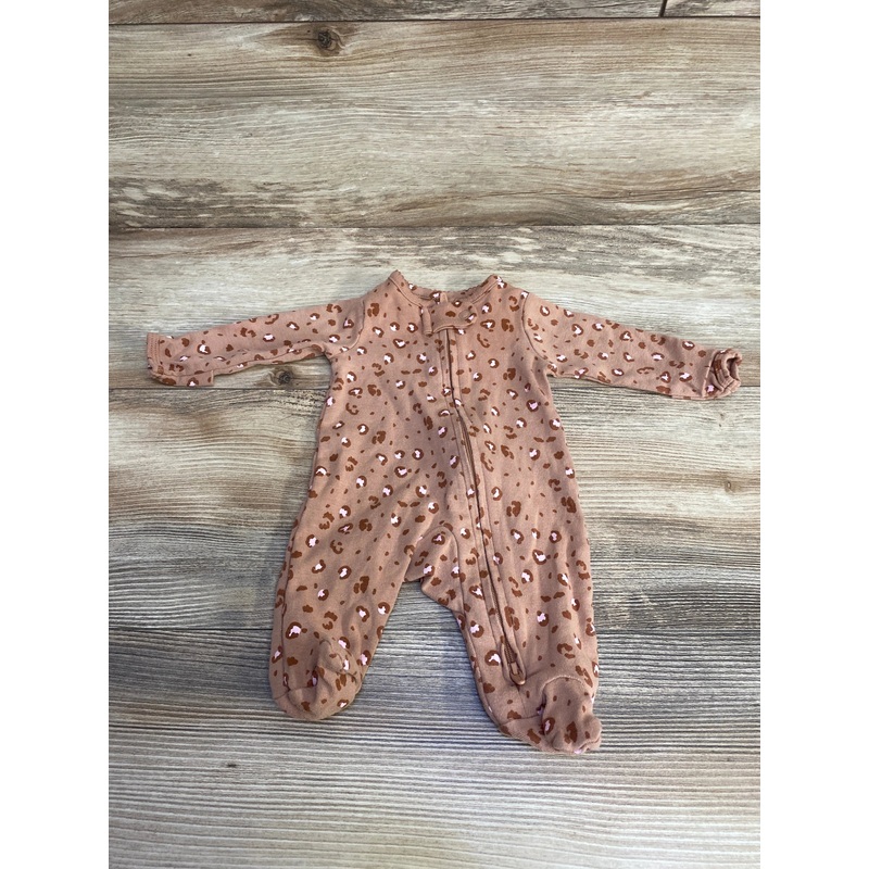 Child Of Mine Leopard Print Sleeper Brown sz Preemie Brown Preemie
