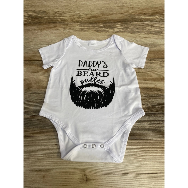 Daddy’s Little Beard Puller Bodysuit White sz 6-9m White 6m