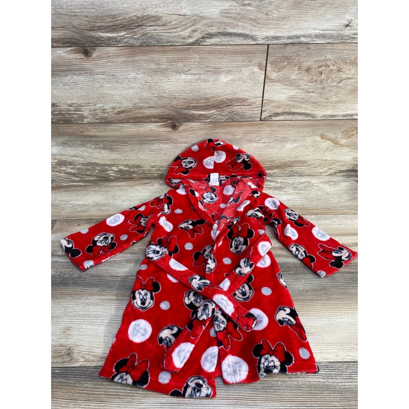 Disney Minnie Mouse Hooded Robe Red sz 4T Red 4T