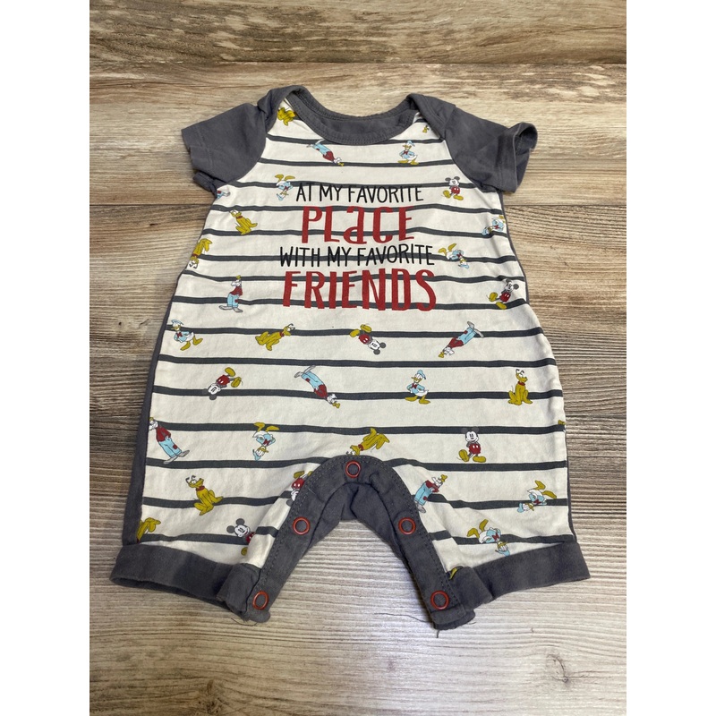 Disney Parks At My Favorite Place Shortie Romper Grey sz 6m Grey 6m