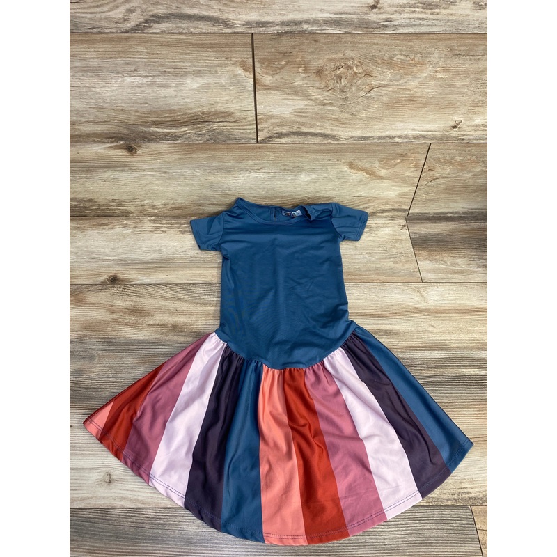 Dot Dot Smile Twirl Dress Blue sz 3-4T Blue 3T