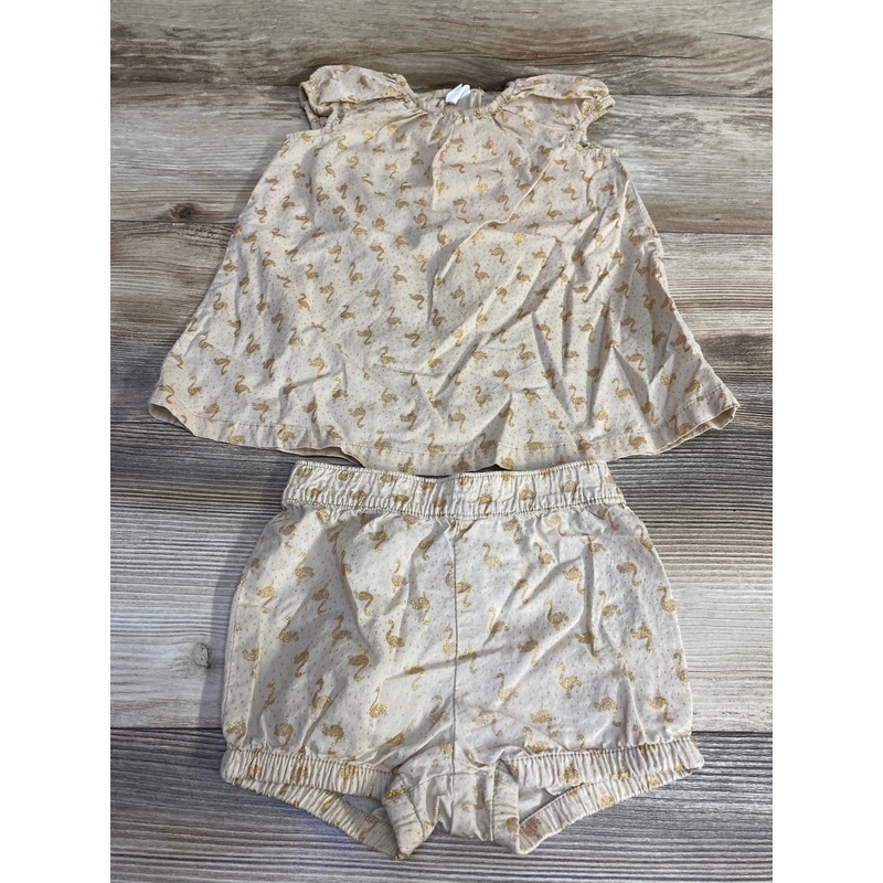 H&M Swan Dress & Shorts Beige sz 6-9m Beige 6m