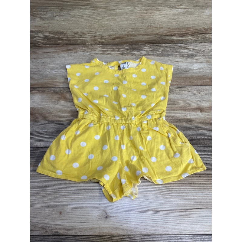 Harper Canyon Polka Dot Romper Yellow sz 2T Yellow 2T