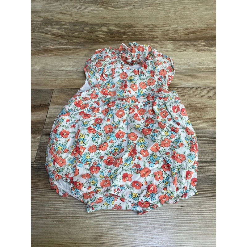 Janie and Jack Floral Ruffle Sleeve Romper White sz 6-12m White 6m
