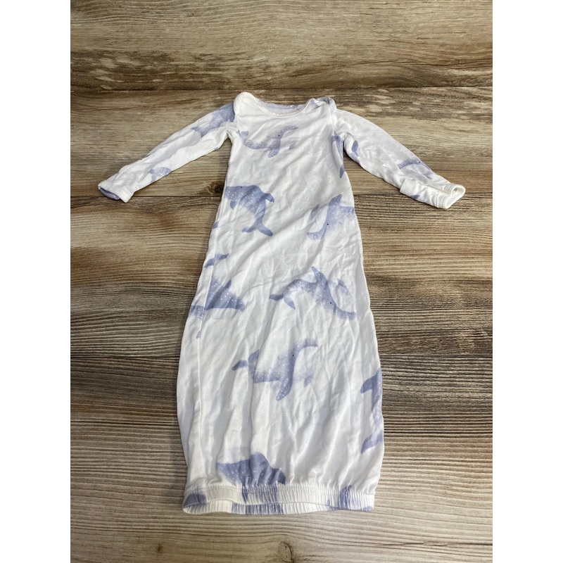 Just One You Whale Print Gown White sz Preemie White Preemie