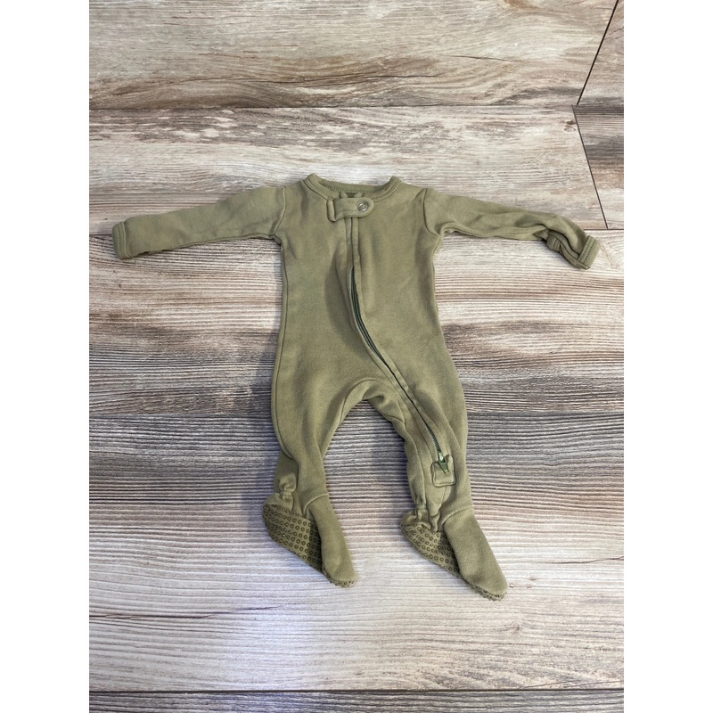 L’ovedbaby Organic 2-Way Zipper Footie in Sage sz Preemie