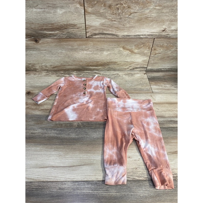 Lou Lou 2pc Henley Top & Pants Pink sz 3-6m Pink 3m