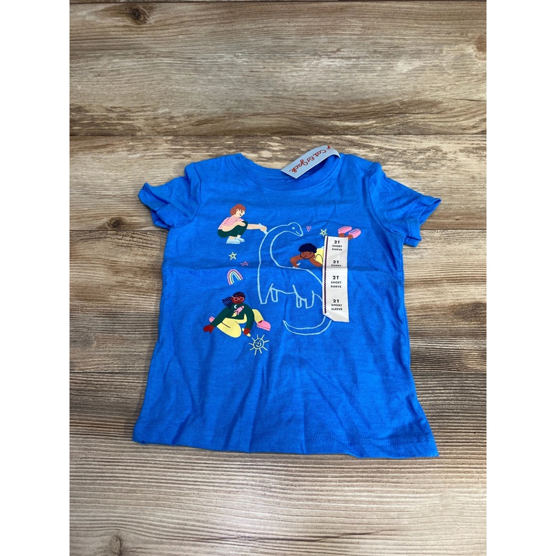 NEW Cat & Jack Dino Shirt Blue sz 2T Blue 2T