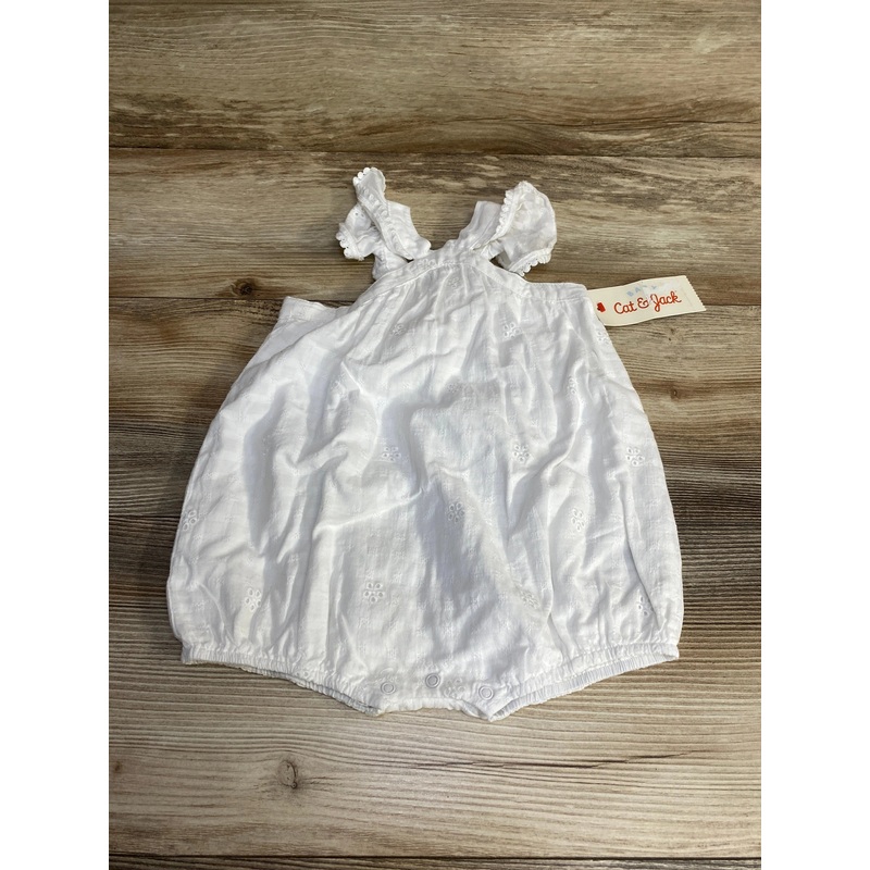 NEW Cat & Jack Eyelet Romper White sz 6-9m White 6m