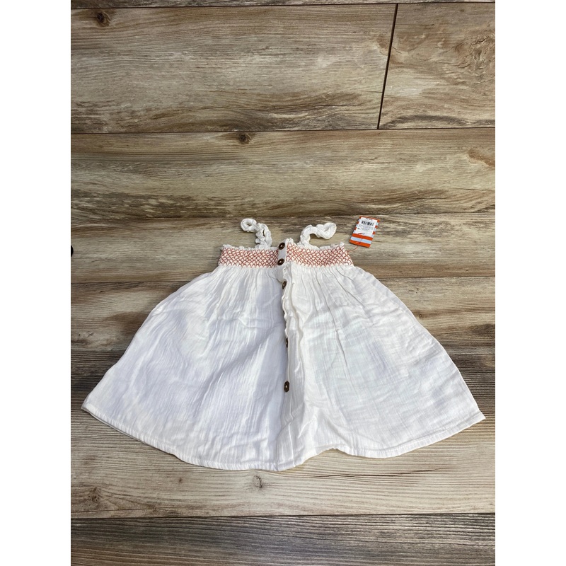 NEW Cat & Jack Smocked Dress White sz 3T White 3T