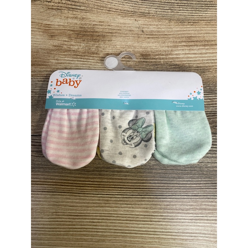 NEW Disney Baby 3pk Girls Mittens sz 0-6m