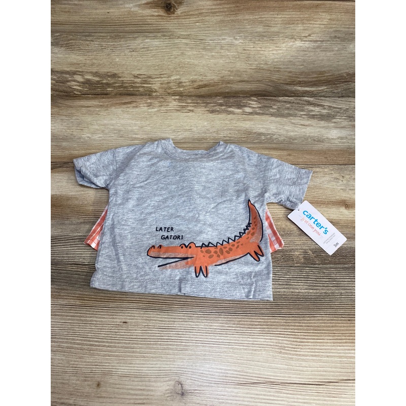 NEW Just One You 2pc Later Gator Shirt & Shorts Grey sz 3m Grey 3m