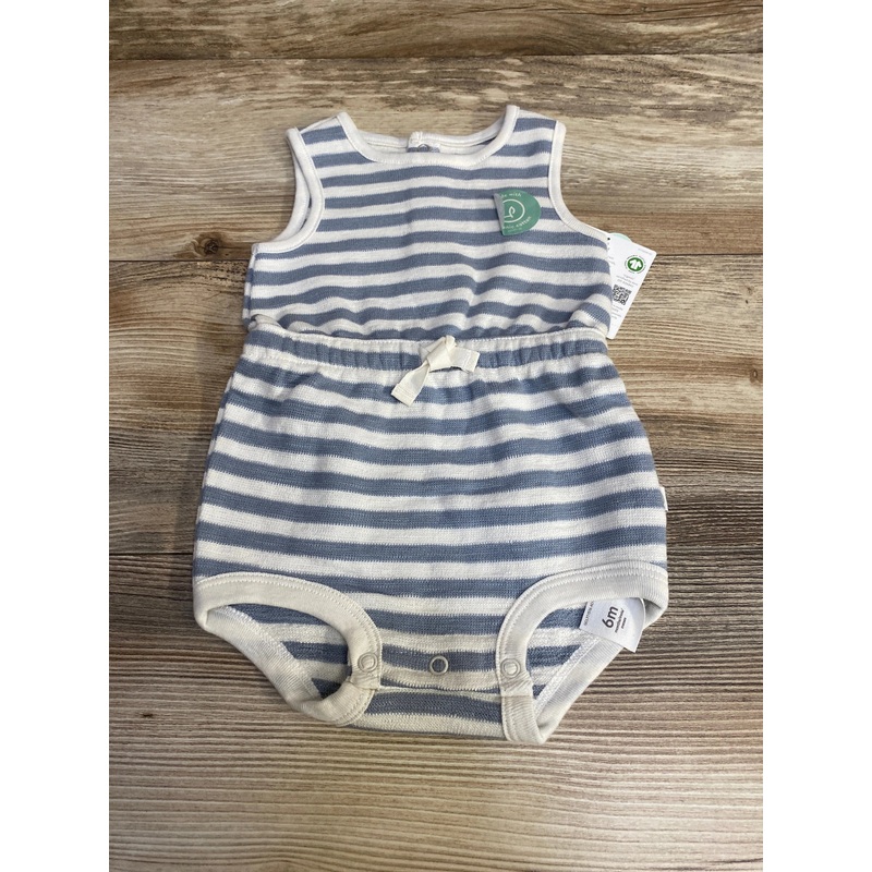 NEW Little Planet Striped Tank Romper White sz 6m White 6m