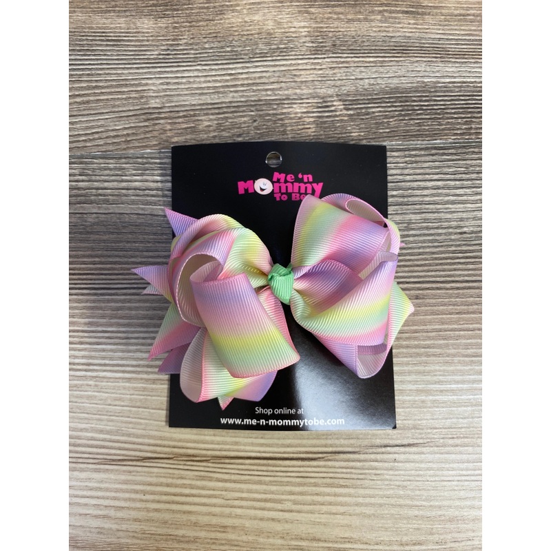 NEW Triple Layered Rainbow Bow, Pastels