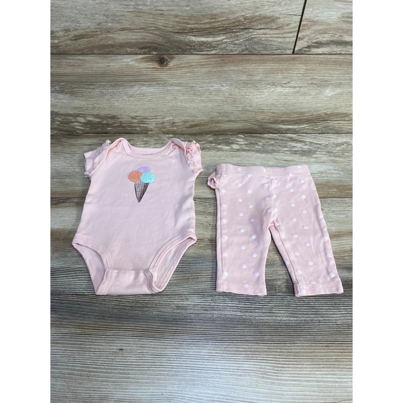 Pekkle 2pc Ice Cream Bodysuit & Pants Pink sz 3m Pink 3m