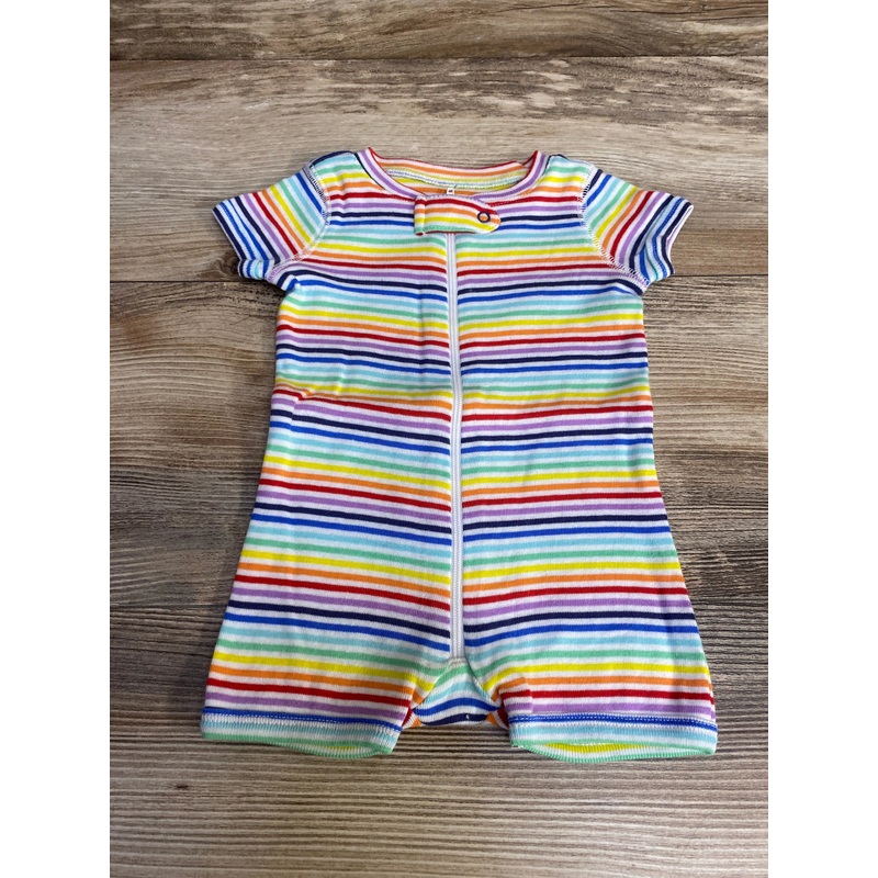 Primary Striped Sleep Romper sz Newborn Multicolor Newborn