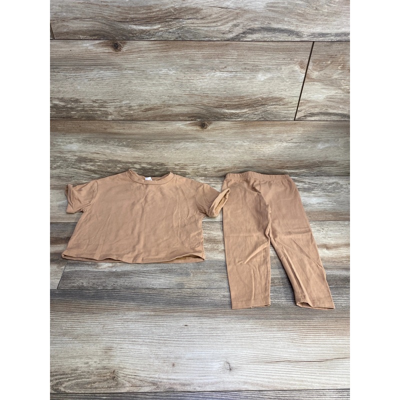 Shein 2pc Shirt & Leggings Brown sz 2T Brown 2T