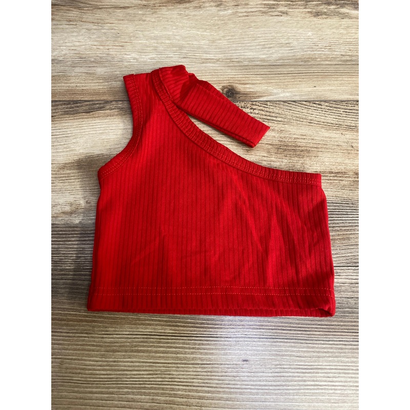 Shein Ribbed Cropped Top Red sz 2T Red 2T