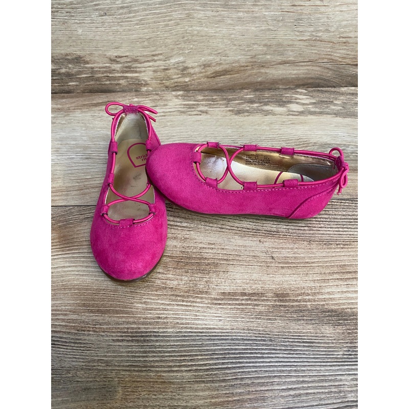Stride Rite Julia Pink Velour Ballet Flat sz 7.5c