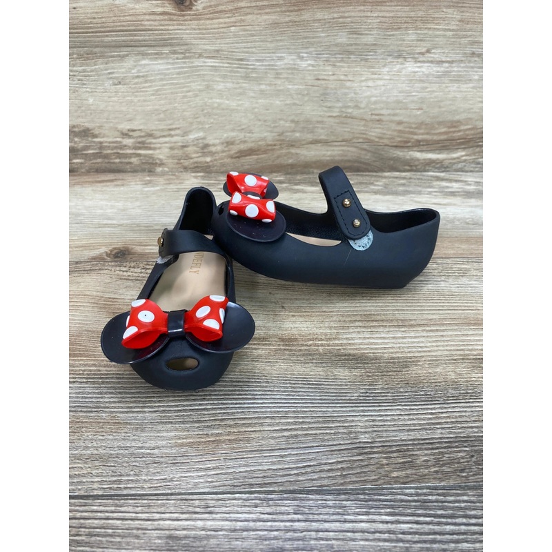 Tandefly Mary Jane Jelly Shoes With Dot Bows Black Sz 8c